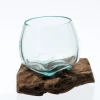 MARELIDA Dekoschalen<Glasschale Dekoschale Wurzelholz Unikat D: 14cm in natur