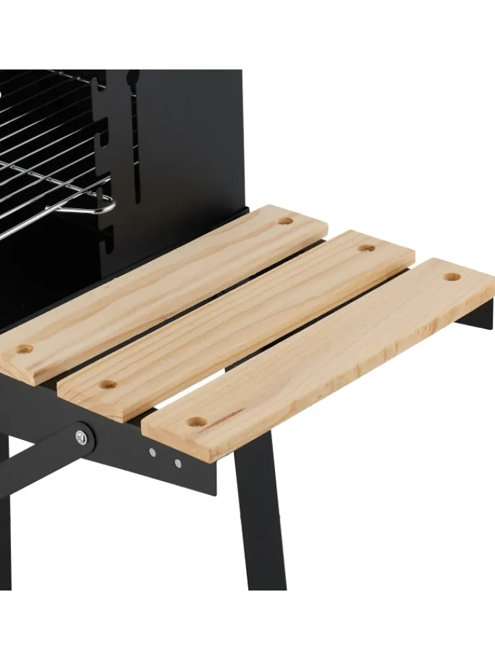 relaxdays Grillen<Grill in Schwarz - (B)86 x (H)80,5 x (T)42 cm