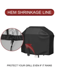 Intirilife Grillen<Grillabdeckung - 147 x 61 x 117 cm in Schwarz