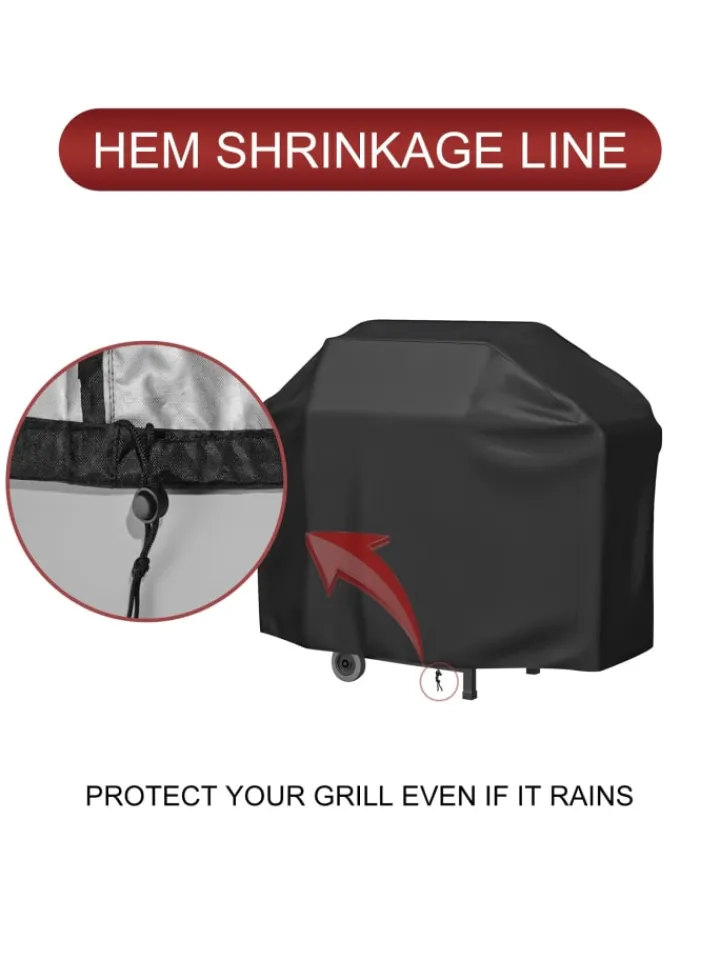 Intirilife Grillen<Grillabdeckung - 147 x 61 x 117 cm in Schwarz