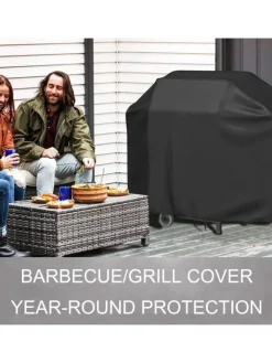 Intirilife Grillen<Grillabdeckung - 147 x 61 x 117 cm in Schwarz