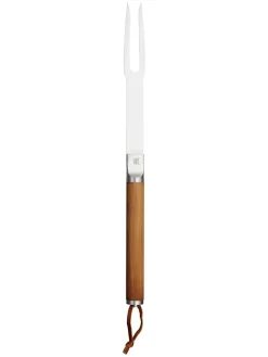Fiskars Grillen<Grillgabel ''Norden'' in Braun/ Silber - (L)44,1 cm