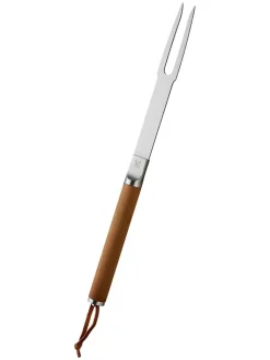 Fiskars Grillen<Grillgabel ''Norden'' in Braun/ Silber - (L)44,1 cm