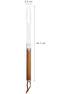 Fiskars Grillen<Grillgabel ''Norden'' in Braun/ Silber - (L)44,1 cm