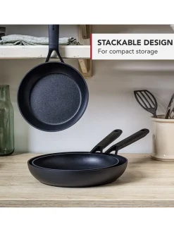 KitchenAid Kochgeschirr<Grillpfanne "Classic Forged" in Schwarz - Ø 28 cm