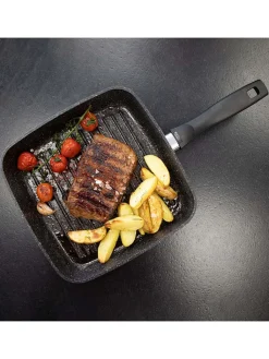 Stoneline Kochgeschirr<Grillpfanne in Grau - (L)26 x (B)26 cm