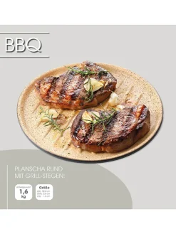 Römertopf Küchenelektronik|Grillen<Grillplatte in Beige - Ø 32,5 cm