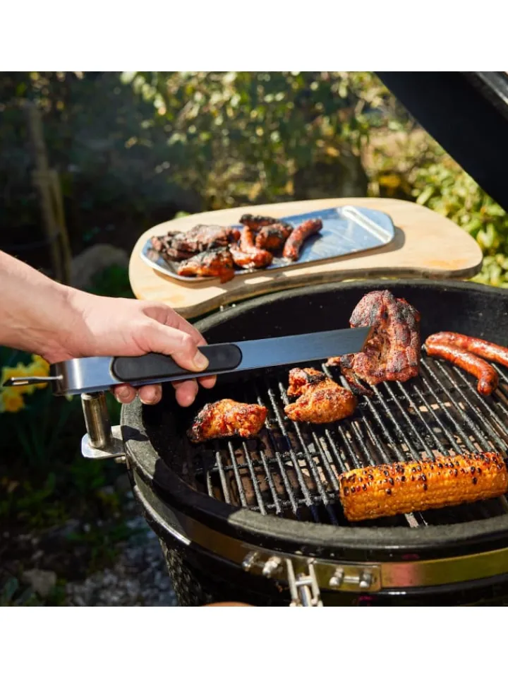 elasto Grillen<Grillzange "Opener" mit Kapselheber in grau - 35 cm