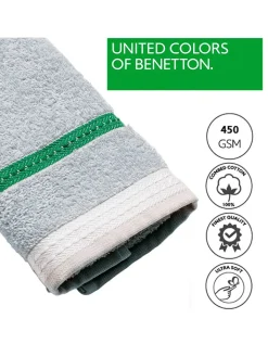 Benetton Badtextilien<Gästehandtuch in Grau