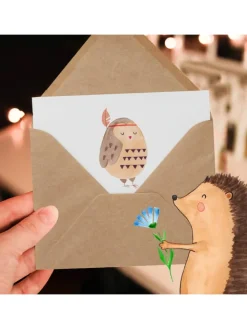 Mr. & Mrs. Panda Sonstige Gutscheine<Gutschein Einweihungsfeier Abenteuer mit Spruch in Weiß