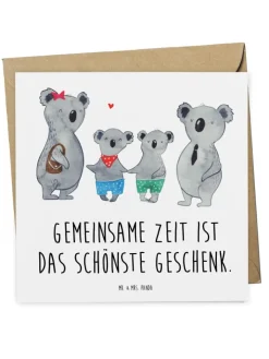 Mr. & Mrs. Panda Sonstige Gutscheine<Gutschein Familientag Geschenk mit Spruch in Weiß