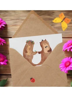 Mr. & Mrs. Panda Sonstige Gutscheine<Gutschein Hochzeit Wunder mit Spruch in Weiß