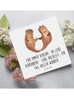 Mr. & Mrs. Panda Sonstige Gutscheine<Gutschein Hochzeit Wunder mit Spruch in Weiß