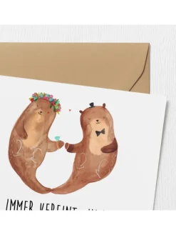 Mr. & Mrs. Panda Sonstige Gutscheine<Gutschein Hochzeit Wunder mit Spruch in Weiß