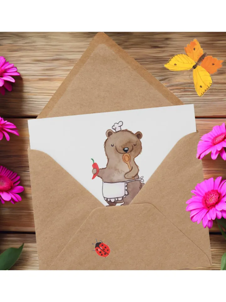 Mr. & Mrs. Panda Sonstige Gutscheine<Gutschein Kochabend für zwei Liebe mit Spruch in Weiß