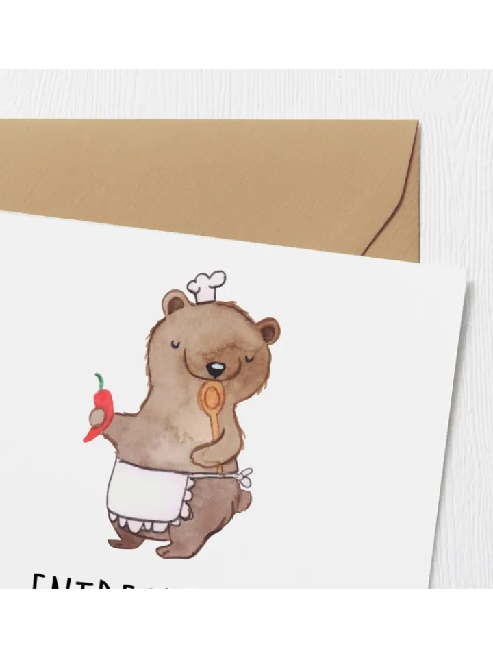 Mr. & Mrs. Panda Sonstige Gutscheine<Gutschein Kochkurs Geheimnisse mit Spruch in Weiß