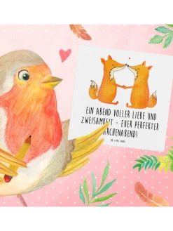 Mr. & Mrs. Panda Sonstige Gutscheine<Gutschein Perfekter Pärchenabend mit Spruch in Weiß