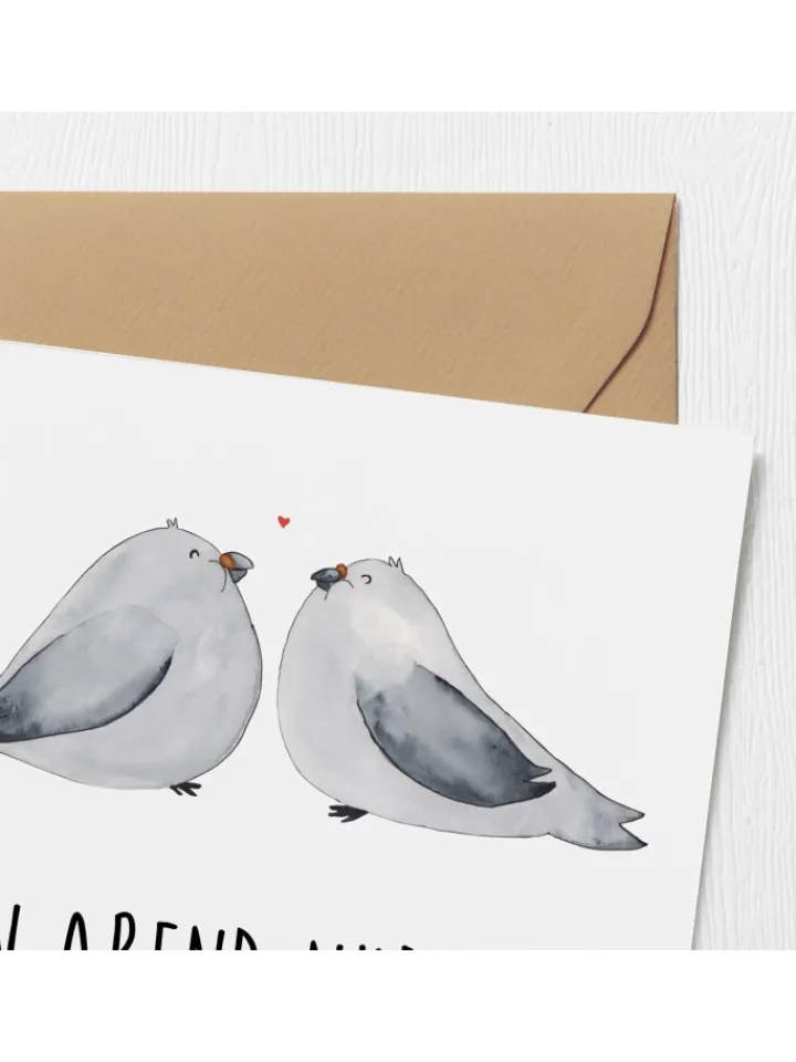 Mr. & Mrs. Panda Sonstige Gutscheine<Gutschein Pärchenabend ZweiMenschkeit mit Spruch in Weiß