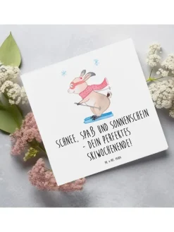 Mr. & Mrs. Panda Sonstige Gutscheine<Gutschein Skiwochenende Spaß mit Spruch in Weiß