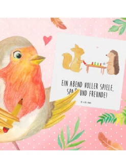 Mr. & Mrs. Panda Sonstige Gutscheine<Gutschein Spieleabend Freude mit Spruch in Weiß
