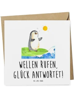 Mr. & Mrs. Panda Sonstige Gutscheine<Gutschein Tagesausflug ans Meer Glücksantwort m... in Weiß