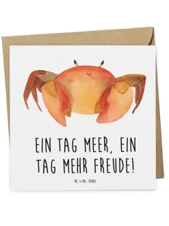 Mr. & Mrs. Panda Sonstige Gutscheine<Gutschein Tagesausflug ans Meer Freude mit Spruch in Weiß