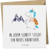 Mr. & Mrs. Panda Sonstige Gutscheine<Gutschein Wanderung Abenteuer mit Spruch in Weiß