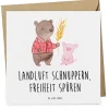 Mr. & Mrs. Panda Sonstige Gutscheine<Gutschein Wochenendtrip auf dem Land mit Spruch in Weiß