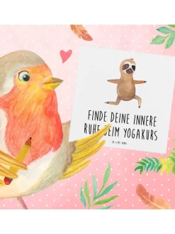 Mr. & Mrs. Panda Sonstige Gutscheine<Gutschein Yogakurs Frieden mit Spruch in Weiß