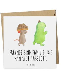 Mr. & Mrs. Panda Sonstige Gutscheine<Gutscheinkarte Freundschaftstag Freunde mit Spruch in Weiß