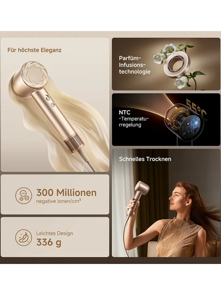 Dreame Technik|Pflege & Gesundheit<Haartrockner ''Glory Mix'' in Gold