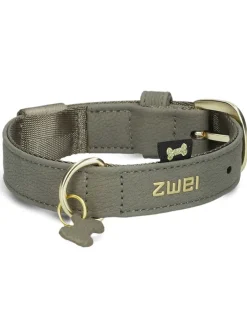 Zwei Hunde<Halsband in Khaki - (L)38 cm