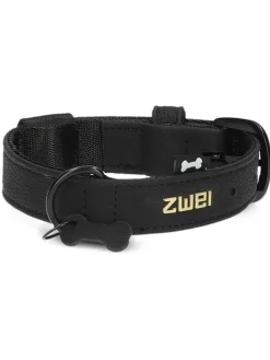 Zwei Hunde<Halsband in Schwarz - (L)38 cm