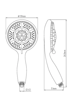 Schütte Badaccessoires<Handbrause "Harmonie" in Chrom