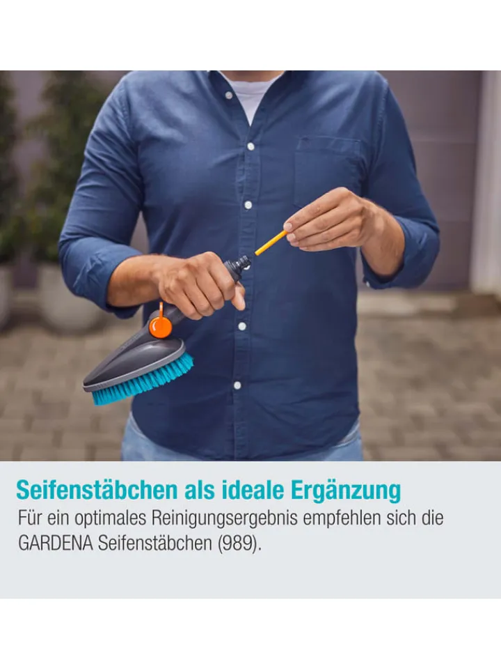 Gardena Gartendekoration<Handbürste "M hard" in Schwarz