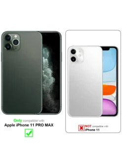 cadorabo Smartphones & Zubehör<Handykette für Apple iPhone 11 PRO MAX Hülle in LIQUID SCHWARZ