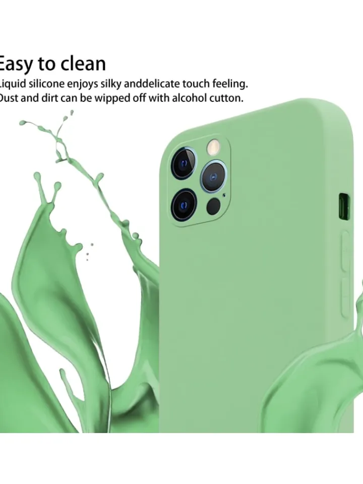cadorabo Smartphones & Zubehör<Handykette für Apple iPhone 12 / 12 PRO Hülle in LIQUID HELL GRÜN