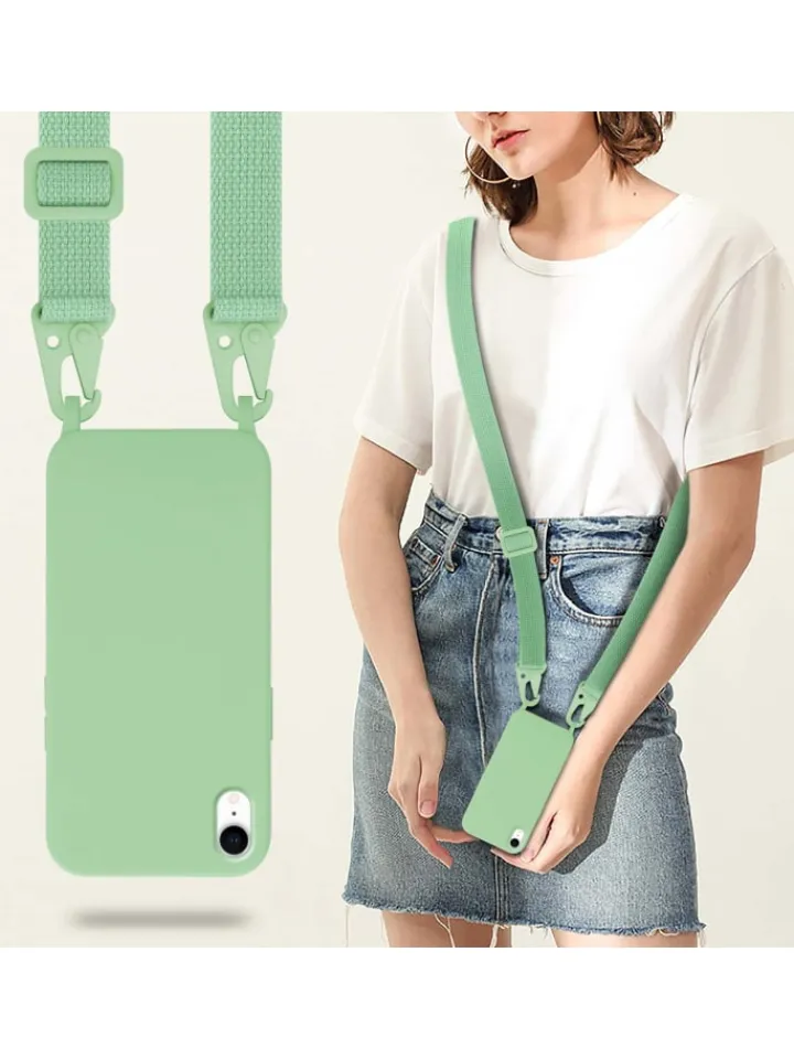 cadorabo Smartphones & Zubehör<Handykette für Apple iPhone XR Hülle in LIQUID HELL GRÜN