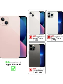 cadorabo Smartphones & Zubehör<Handykette für Apple iPhone 13 Hülle in LIQUID SCHWARZ