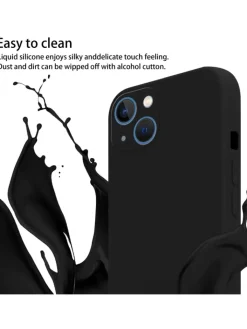 cadorabo Smartphones & Zubehör<Handykette für Apple iPhone 13 Hülle in LIQUID SCHWARZ