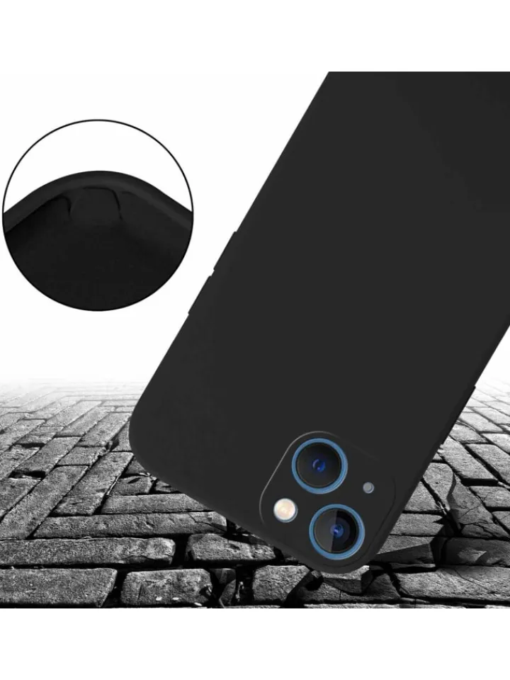 cadorabo Smartphones & Zubehör<Handykette für Apple iPhone 13 Hülle in LIQUID SCHWARZ