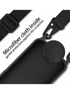 cadorabo Smartphones & Zubehör<Handykette für Apple iPhone 13 Hülle in LIQUID SCHWARZ