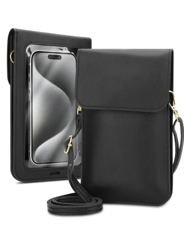 cadorabo Smartphones & Zubehör<Handytasche für Samsung Galaxy A70e Hülle Umhängetasche in Schwarz