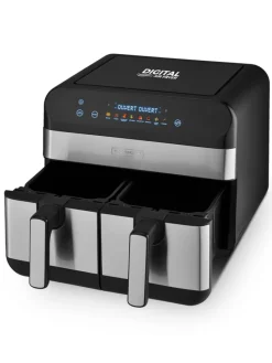KITCHENCOOK Küchenelektronik<Heißluftfritteuse ''Airflow_9'' in Silber/ Schwarz - (B)44 x (H)37,2 x (T)43 cm