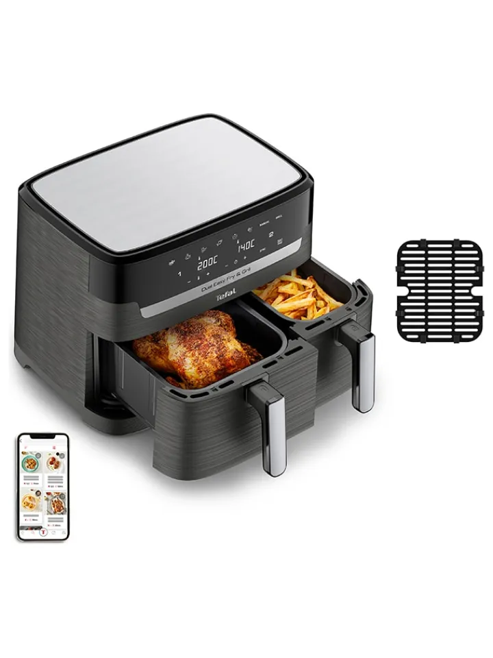 Tefal Küchenelektronik<Heißluftfritteuse "Dual Easy Fry & Grill" in Schwarz
