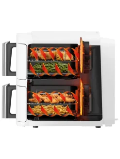 NINJA Küchenelektronik<Heißluftfritteuse SL400EU Double Stack 2-Ebenen XL in weiß