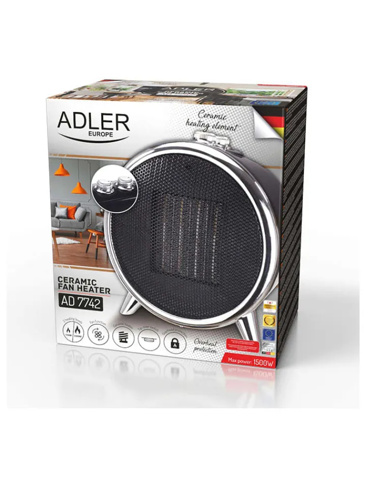 Adler Europe Klima & Haushalt<Heizlüfter "AD 7742" in Schwarz