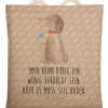 Mr. & Mrs. Panda Einkaufstaschen & -Trolleys<Henkeltasche Hund Blume mit Spruch in Hundeglück