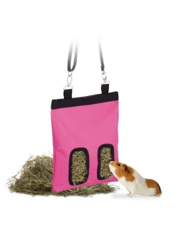 relaxdays Kleintiere<Heutasche in Pink/ Schwarz - (B)25 x (H)31 cm