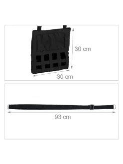 relaxdays Kleintiere<Heutasche in Schwarz - (B)30 x (H)30 cm